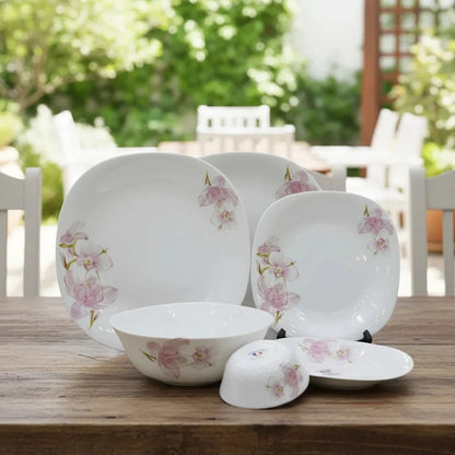 Orchid Blossom 26-peice Opal Dinner Set