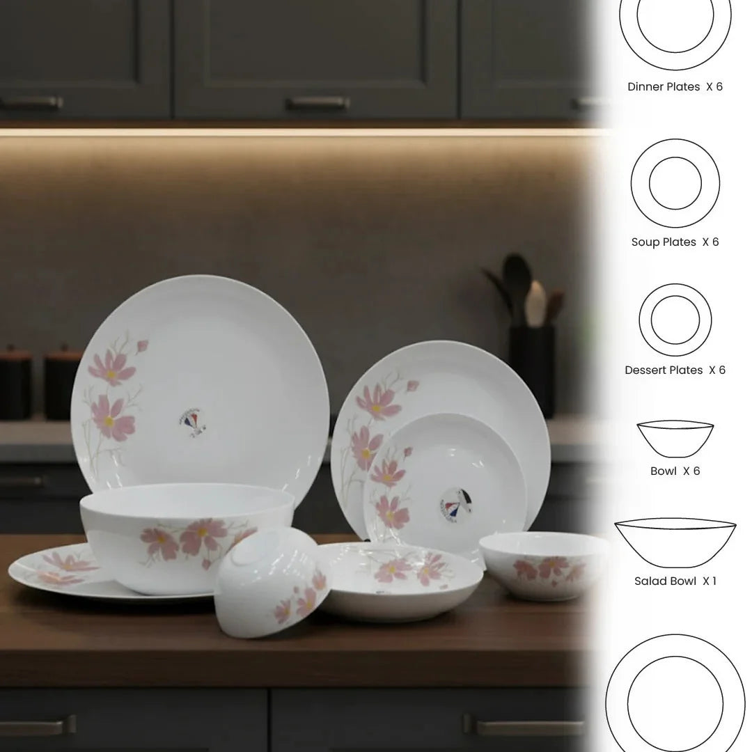 Opal Blossom Harmony Dinnerware Set  – 26 Pieces