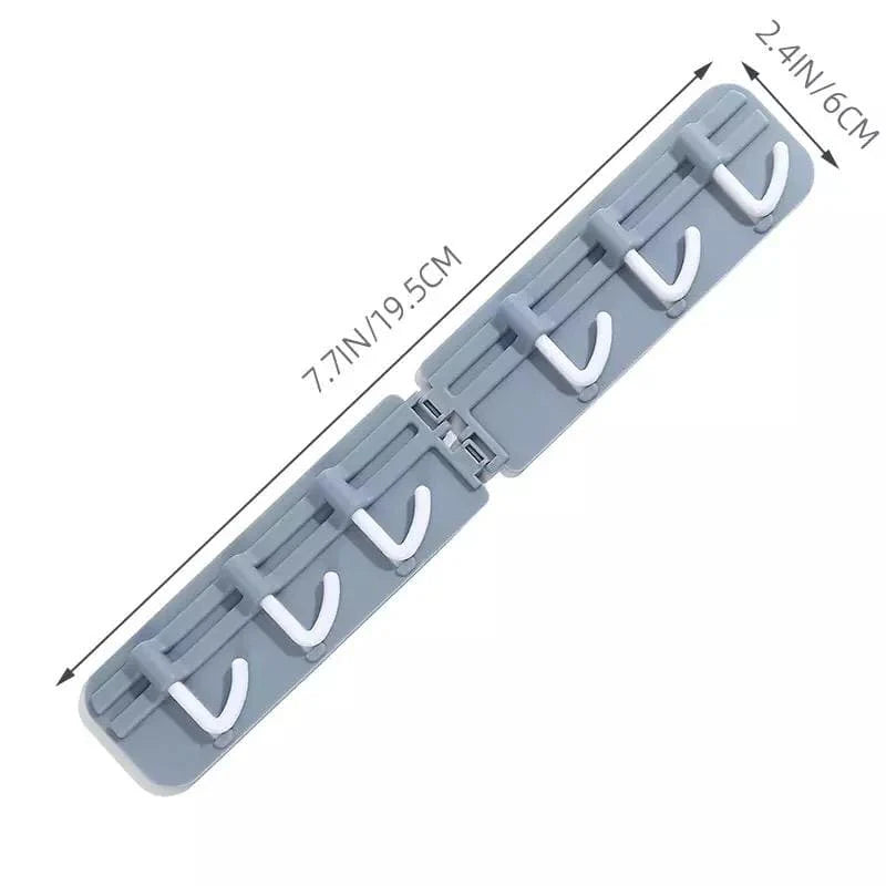 Corner Wall Hook Rack – Punch-Free Six-Hook Space-Saving Organizer