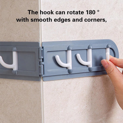 Corner Wall Hook Rack – Punch-Free Six-Hook Space-Saving Organizer