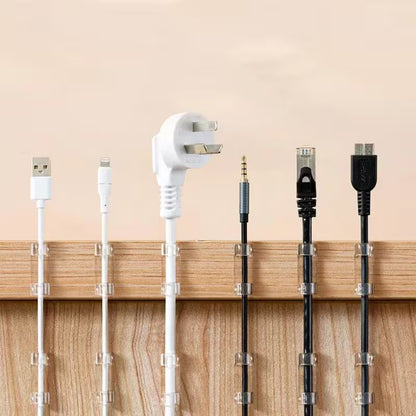 Nail-Free Cable Clip Organizer – Wall Wire Fixer (16 Pcs Pack)