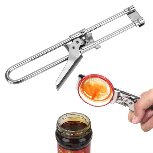 Adjustable Jar & Bottle Opener – Stainless Steel Lid Gripper