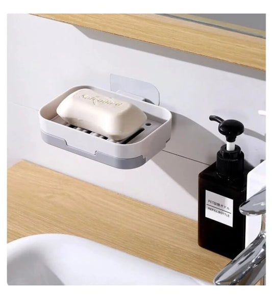 Drainable Adhesive Soap & Sponge Holder – No-Drill Sink Organizer