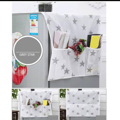 Waterproof Fridge Dust Cover with Storage Pockets