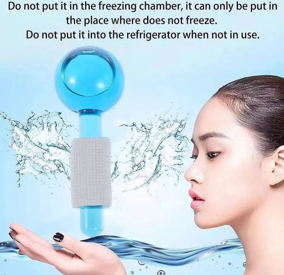 Crystal Ice Globes – Cooling Face & Eye Massage Tool (Set of 2)