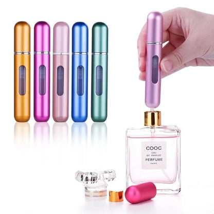 Mini Refillable Travel Perfume Bottle – Metal Atomizer Spray Case