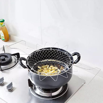 Stainless Steel Folding Frying Basket – Multi-Function Drain Basket