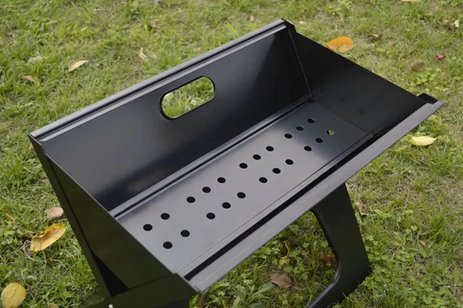 X-Shaped Folding BBQ Grill – Portable Charcoal Camping & Picnic Grill