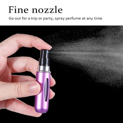 Mini Refillable Travel Perfume Bottle – Metal Atomizer Spray Case