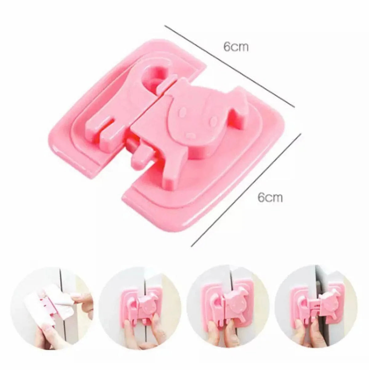 Cartoon Puppy Cabinet Safety Lock – Anti-Pinch Child Safety Latch