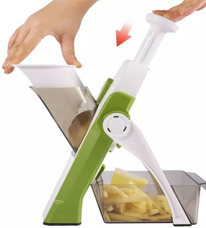 Stainless Steel Mandoline Slicer with Collection Basin