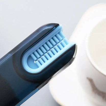 3-in-1 Bottle Gap Cleaning Brush – Rotating Nylon Bristle Cleaner