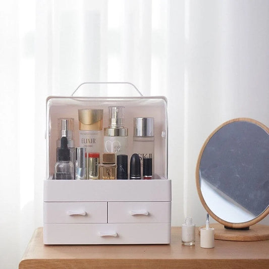 Multi-Layer Drawer Cosmetics Storage Box – Dust-Proof Makeup Organizer