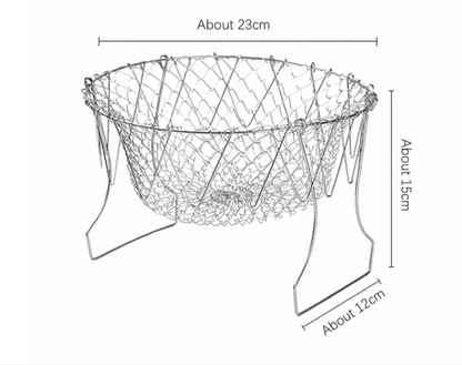 Stainless Steel Folding Frying Basket – Multi-Function Drain Basket