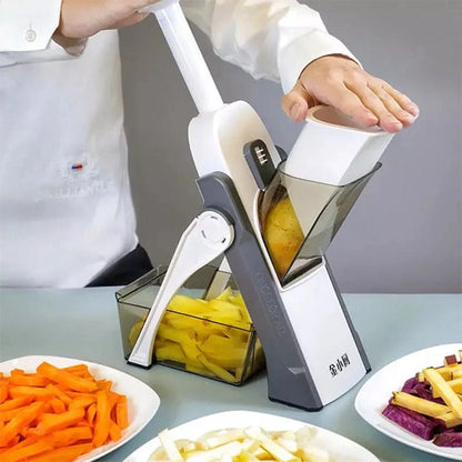 Stainless Steel Mandoline Slicer with Collection Basin