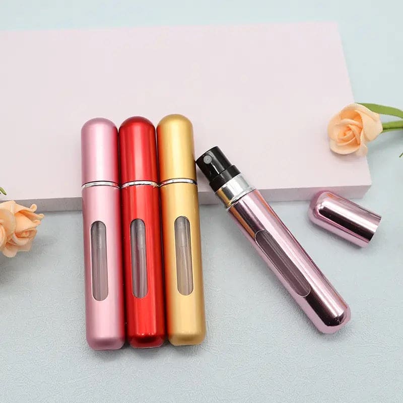 Mini Refillable Travel Perfume Bottle – Metal Atomizer Spray Case