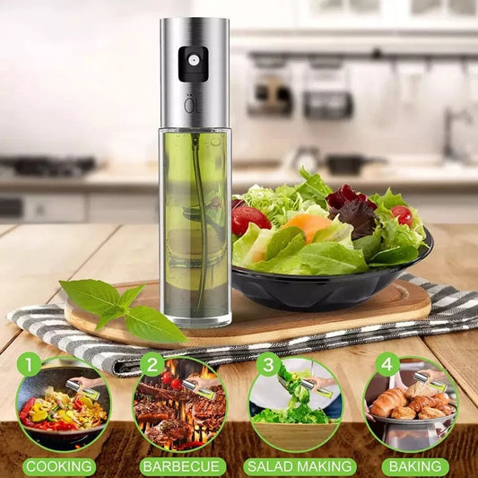 Glass Olive Oil Sprayer – Graduated Mist Pump Dispenser Bottle