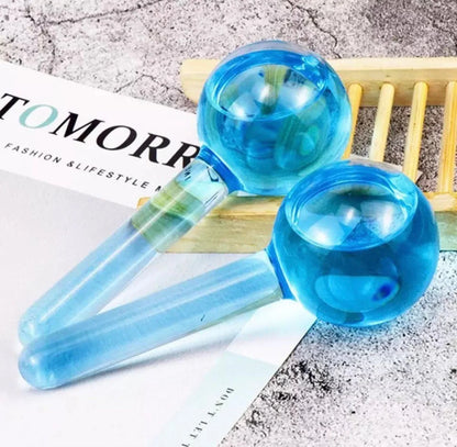 Crystal Ice Globes – Cooling Face & Eye Massage Tool (Set of 2)