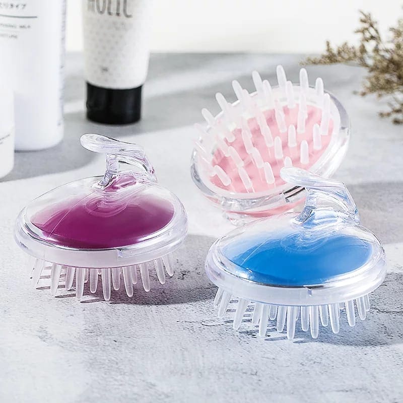 Silicone Scalp Massage Brush – Shampoo Hair Washing Brush