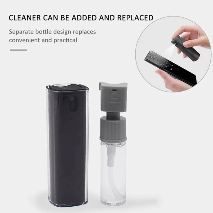 Portable Screen Cleaner Spray – Mist Cleaner with Microfiber Wipe