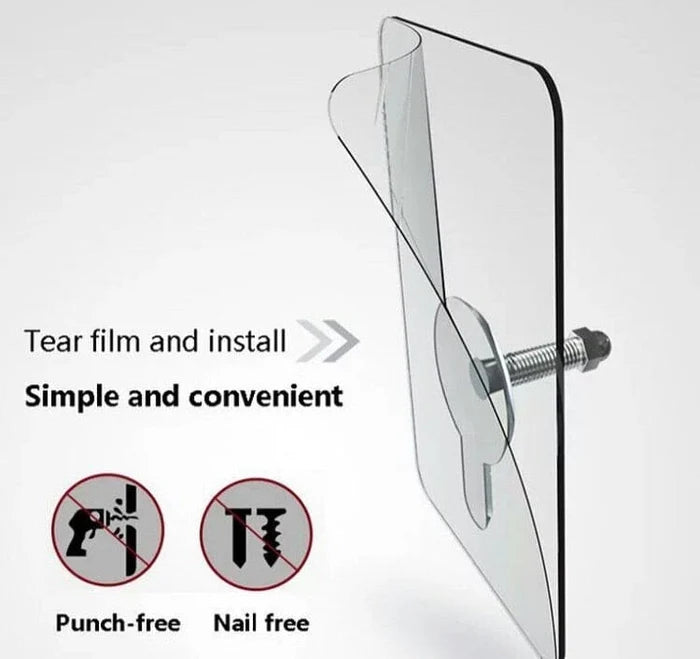 Self-Adhesive Wall Screw Set – Punch-Free Wall Mount Screws (Set of 10)