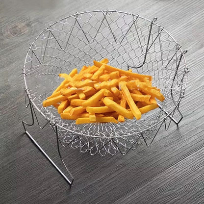 Stainless Steel Folding Frying Basket – Multi-Function Drain Basket
