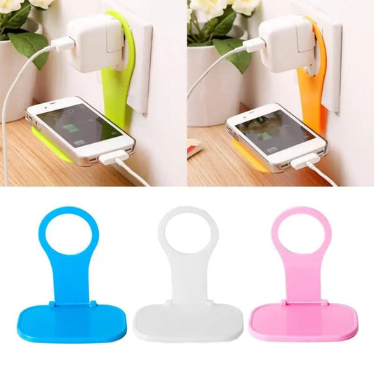 Folding Wall Charger Phone Holder – Hanging Charging Mount (Pack of 2)