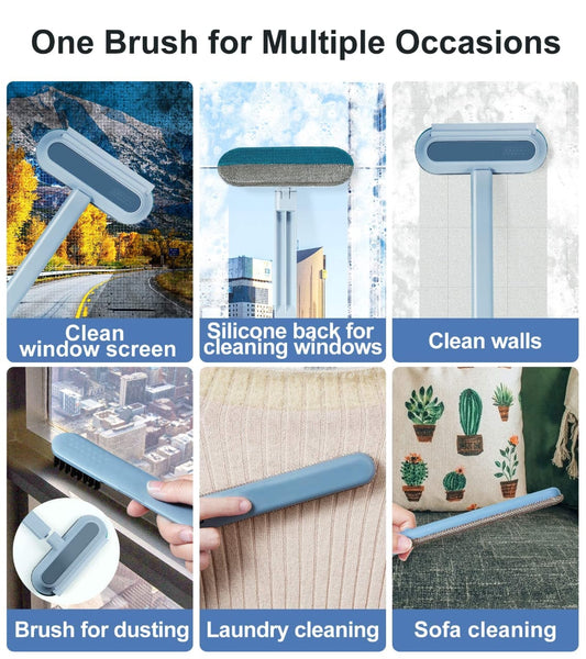 3-in-1 Long Handle Window & Multi-Surface Cleaning Brush