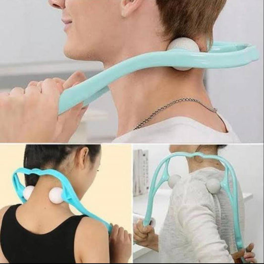 2-Ball Silicone Neck & Body Massager – Flexible Pressure Massage Tool