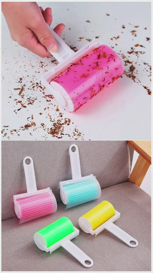 Reusable Washable Lint Roller – 360° Sticky Fluff & Pet Hair Remover