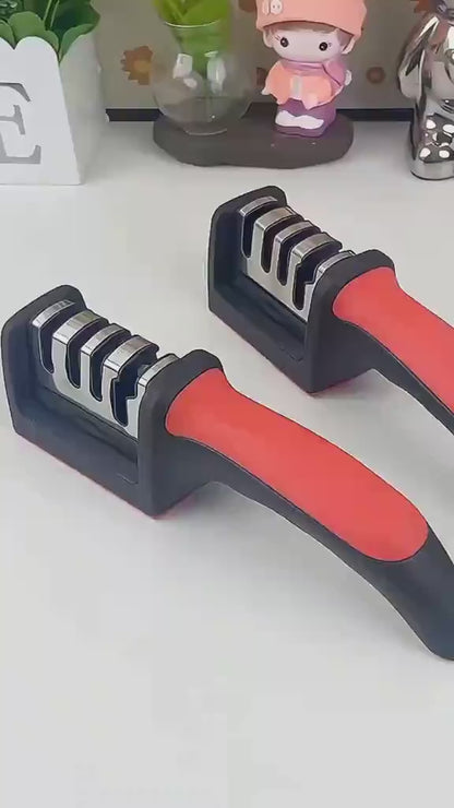4-in-1 Kitchen Knife Sharpener – Stainless Steel Ergonomic Sharpening Kit