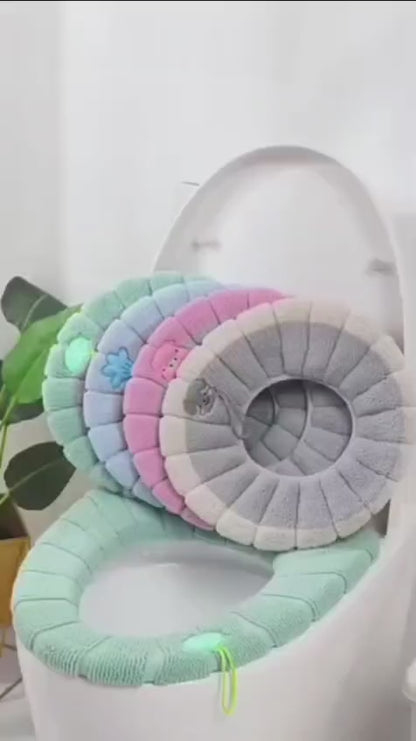 Warm Toilet Seat Cover – Soft Stretchable Cushioned Seat Pad