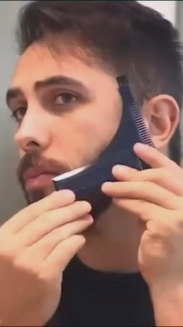Beard Shaping Tool – Symmetric Line-Up Comb for Men