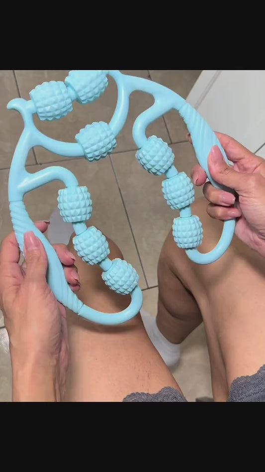 360° 9-Wheel Circular Leg Clamp Massager – Muscle Roller