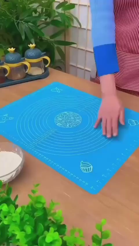 Silicone Rolling Mat with Measurements – Non-Stick Roti & Dough Sheet