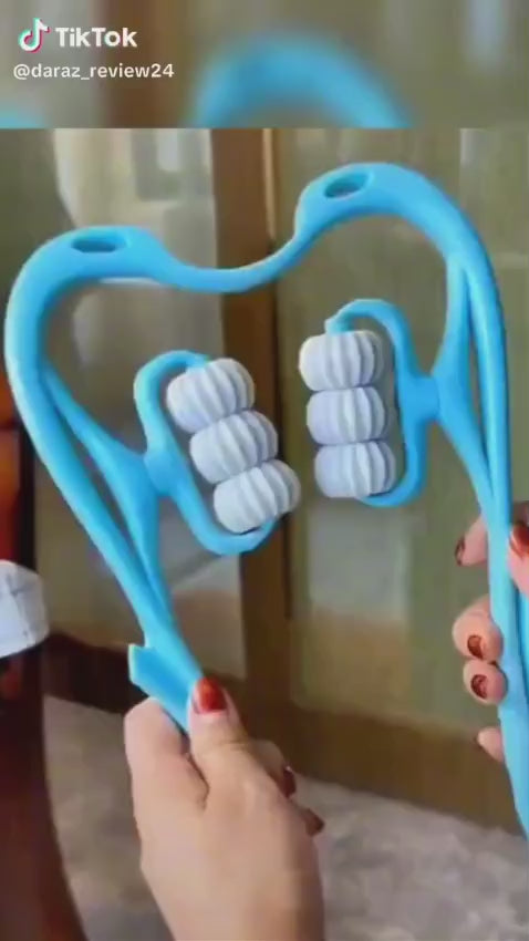 Handheld Neck Massage Roller – 6-Ball Manual Massager