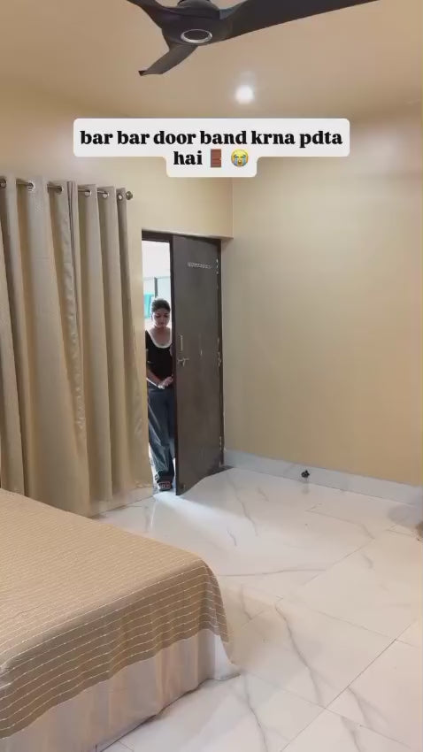 Punch-Free Automatic Door Closer – Self-Closing Wire Rope Device