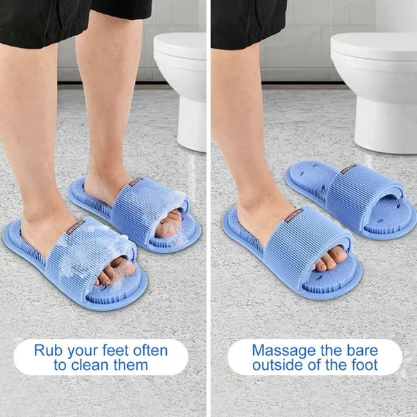 Suction Cup Shower Foot Scrubber – Hands-Free Silicone Foot Cleaner